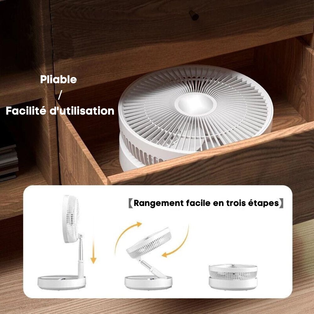 FoldAir - Cordless Retractable Portable Fan