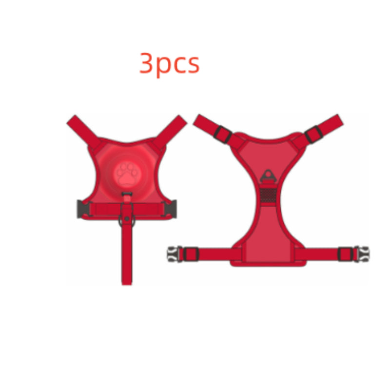 Harnais pour chien Corde Sangle de poitrine Intégré Automatique Rétractable